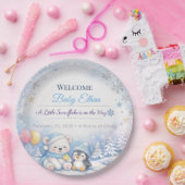 Baby Shower Teller | Schneeflocken Winter Thema (Party)