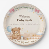 Baby Shower Teller | Teddy-Bär-Thema (Vorderseite)