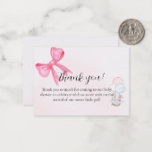 Baby Shower Thank You Card Design Mitteilungskarte (Vorderseite/Rückseite Beispiel)