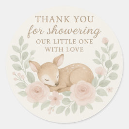 Baby Shower Thank You Sticker – Deer Theme