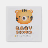 BABY SHOWER TIGER STAR SERVIETTE (Vorderseite)