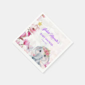 Baby Shower Towel with Floral Elephant Serviette (Ecke)