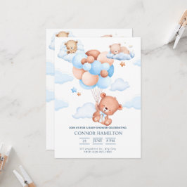 Baby Shower Traumhafte Wolken Ästhetik Einladung