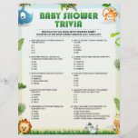 Baby Shower Trivia Baby Shower Game [Tierthema] Briefbogen<br><div class="desc">Testen Sie Ihr Wissen über Neugeborene mit unserem Baby Dusche Trivia! Kannst du sie in Ordnung bringen? Die besten Antworten gewinnen! Bitte kontaktieren Sie uns direkt, wenn Sie eine Kopie der Antworten für dieses Spiel benötigen. Wir würden uns freuen, sie jedem, der das Spiel bestellt hat, zur Verfügung zu stellen....</div>