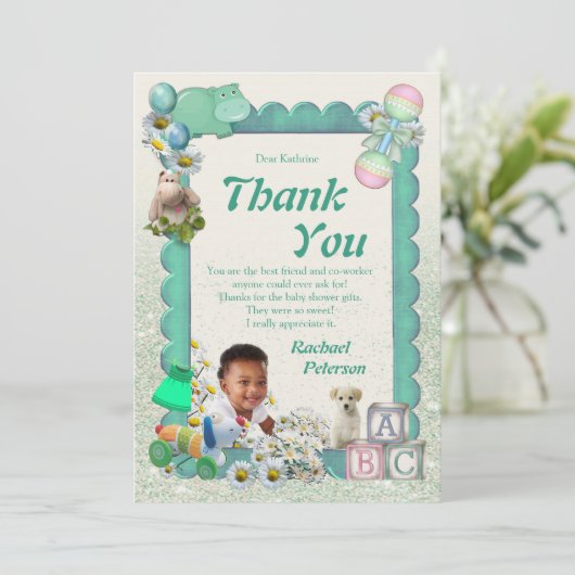 Baby Shower Tweete Danke (Stehend Vorderseite)