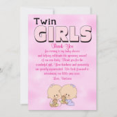 Baby Shower Twin Girls Einladung (Vorderseite)