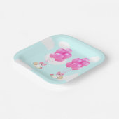 Baby Shower Twin Girls Pappteller (Gewinkelt)