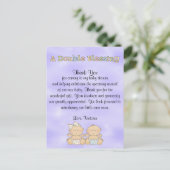 Baby Shower Twins Boy Girl Postkarte (Stehend Vorderseite)