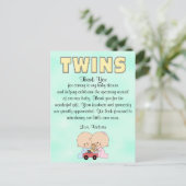 Baby Shower Twins Boy Girl Postkarte (Stehend Vorderseite)