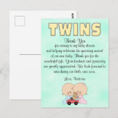 Baby Shower Twins Boy Girl Postkarte (Vorne/Hinten)