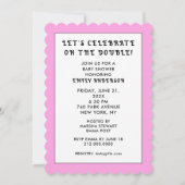 Baby Shower Twins Einladung (Rückseite)
