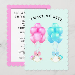 Baby Shower Twins Einladung