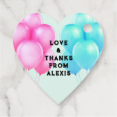 Baby Shower Twins Geschenkanhänger (Rückseite)