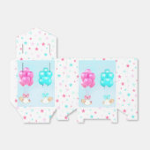 Baby Shower Twins Geschenkschachtel (Ungefaltet)