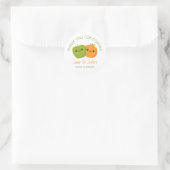 Baby Shower Twins Runder Aufkleber (Tasche)