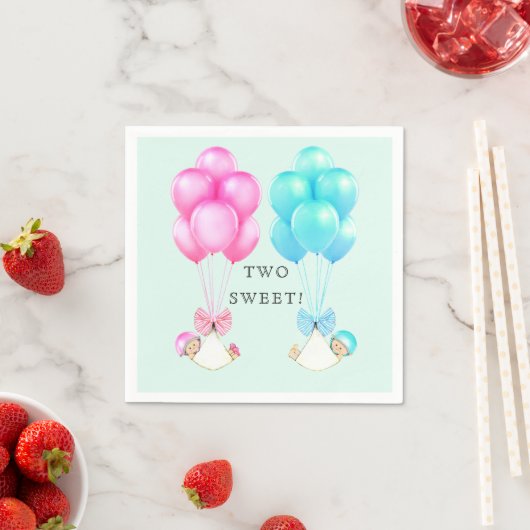 Baby Shower Twins Serviette (Beispiel)