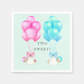 Baby Shower Twins Serviette (Vorderseite)