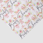 Baby Shower Typografie Neugeborene Symbole Muster Seidenpapier (Detail)