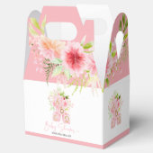 Baby Shower Typografie Pink Alphabet Blocks Geschenkschachtel (Geöffnet)