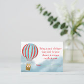 Baby Shower 'Über den Wolken kommt Baby' Begleitkarte (Stehend Vorderseite)