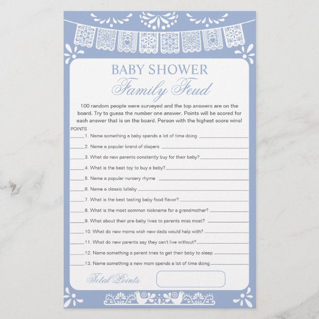 Baby-Shower-Umfrage-Sagt-Spielkarte (Vorderseite)