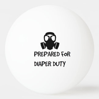 Baby Shower Vater ZUBEREITET FÜR DIAPER DUTY Bierp Tischtennisball