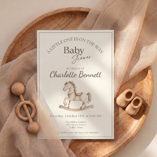 Baby Shower Vintage Schaukelpferd Einladung