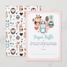 Baby-Shower Waldtiere | Windel-Raffle