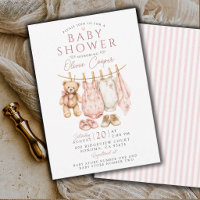 Baby-Shower-Wäscheleine Rosa Baby Shower für Mädch