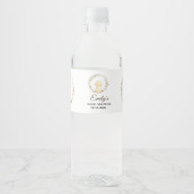 Baby-Shower-Wasserflaschen-Etiketten | Golden Retr