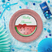 Baby Shower Watermelon Red Green Gingham Teller (Party)