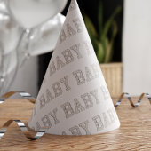Baby Shower White Pack mit 12 Party Hats aus Papie Partyhütchen