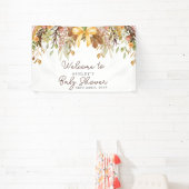 Baby Shower Willkommensgruß zum Herbst-Blumenfest Banner (InSitu)
