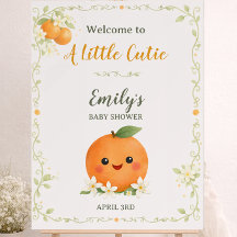 Baby-Shower-Willkommensschild A Little Cutie Foam 