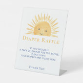 Baby Shower Windel-Raffel Sockelschild (Vorderseite)