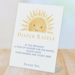 Baby Shower Windel-Raffel Sockelschild