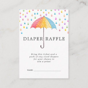 Baby-Shower-Windel-Raffel-Ticket Baby Sprinkle Begleitkarte