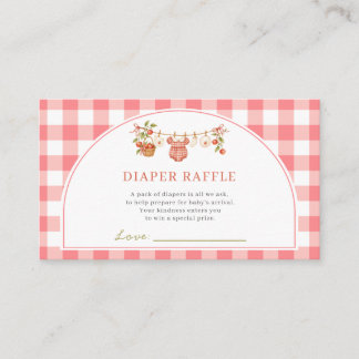 Baby Shower Windel-Raffelkarte 'Apple of Our Eye' Begleitkarte
