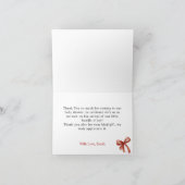 Baby Shower Winter Dankeskarte (Innenseite)