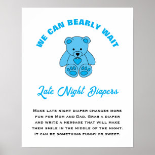 Baby-Shower Wir können es kaum erwarten, spätnächt Poster
