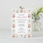 Baby Shower Woodland Tiere Einladung (Stehend Vorderseite)