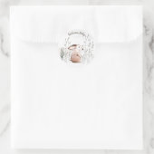 Baby Shower Woodland Tiere Runder Aufkleber (Tasche)