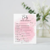 Baby Shower Word Scramble Postkarte (Stehend Vorderseite)