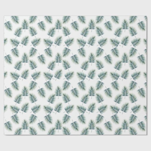 Baby Shower Wrapping Paper Fern Pattern Dinosaur Geschenkpapier (Flach)