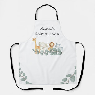Baby Shower Zoo Animals Schürze