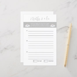 Baby Shower Zwei Wahrheiten und ein Lie Game Eleph