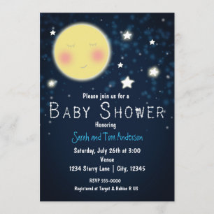BABY SHOWER Zwinkernder kleiner Stern funkelnde Ei Einladung