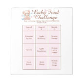 Baby Showfood Challenge Game Activity Notepad Notizblock (Vorderseite)