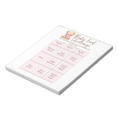 Baby Showfood Challenge Game Activity Notepad Notizblock (Rotiert)