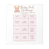 Baby Showfood Challenge Game Activity Notepad Notizblock (Vorderseite)
